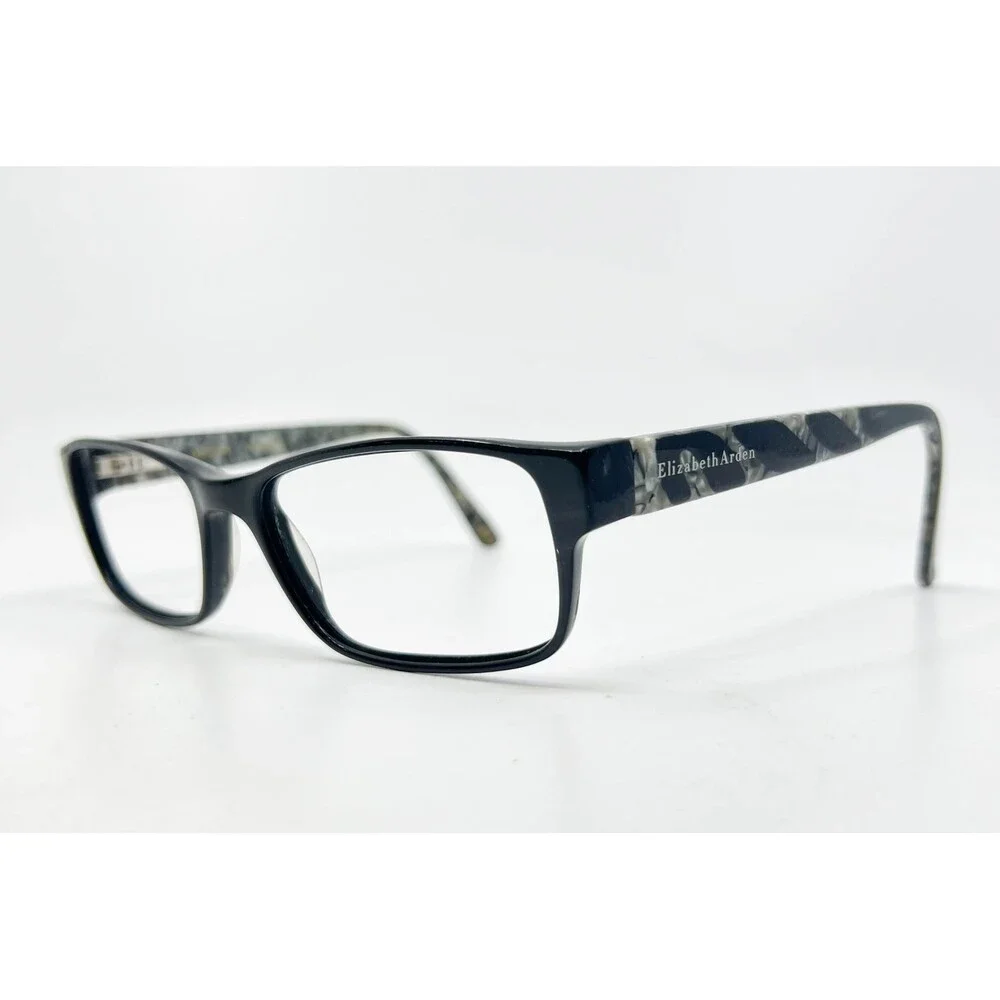 Elizabeth Arden Eyeglass Frames Women Black Gray Marble EA 1122-2 54-16-140